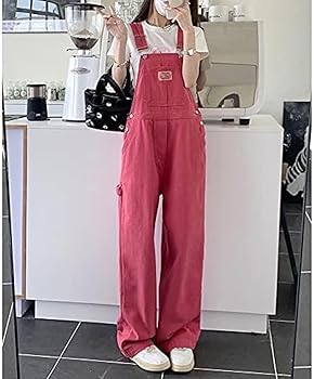 Amazon | [売店] オーバーオール レディース ワイドパンツ